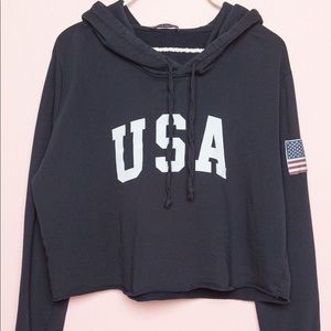 Brandy Meville Cropped Hoodie